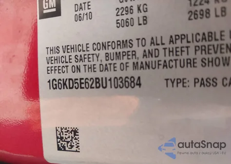 2011 Cadillac Dts Luxury Collection z USA, uszkodzony, nr VIN 1G6KD5E62BU103684